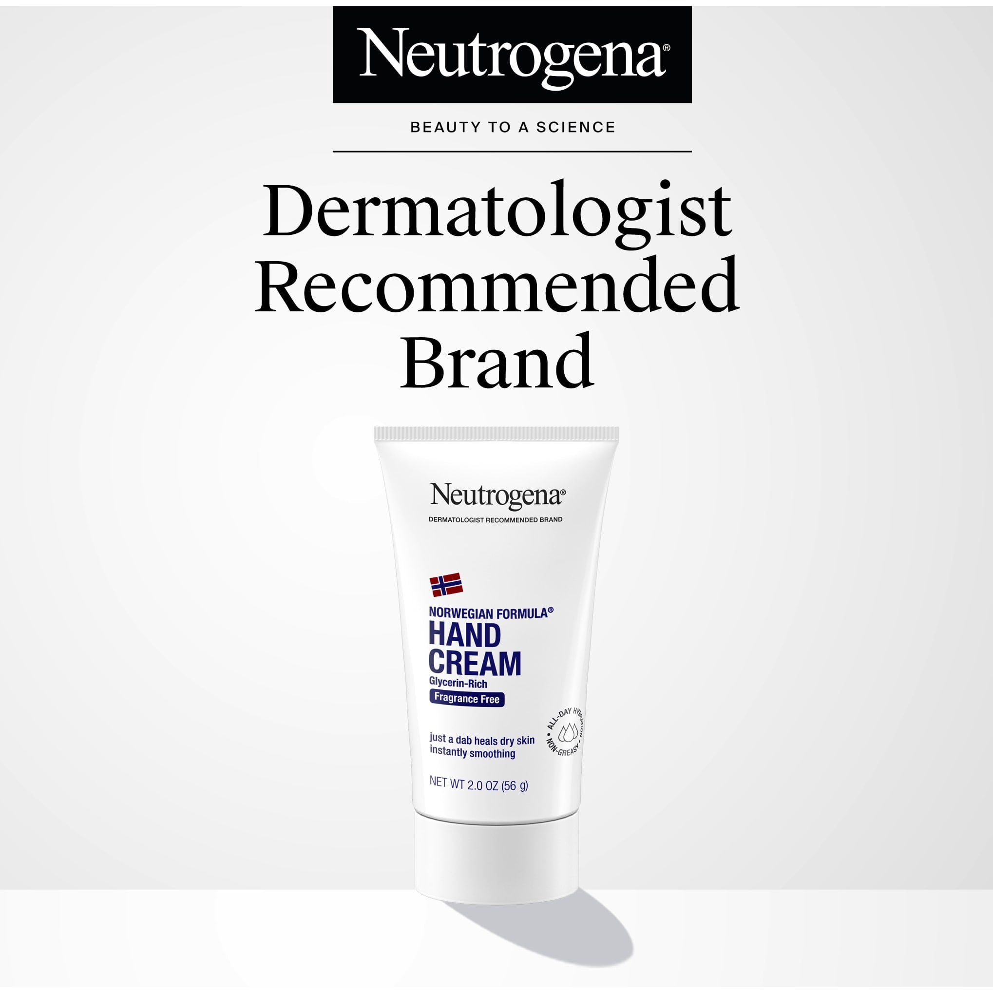 Neutrogena Norwegian Formula Hand Cream, Fragrance-Free Cream for Dry Hands & Body, 2 oz