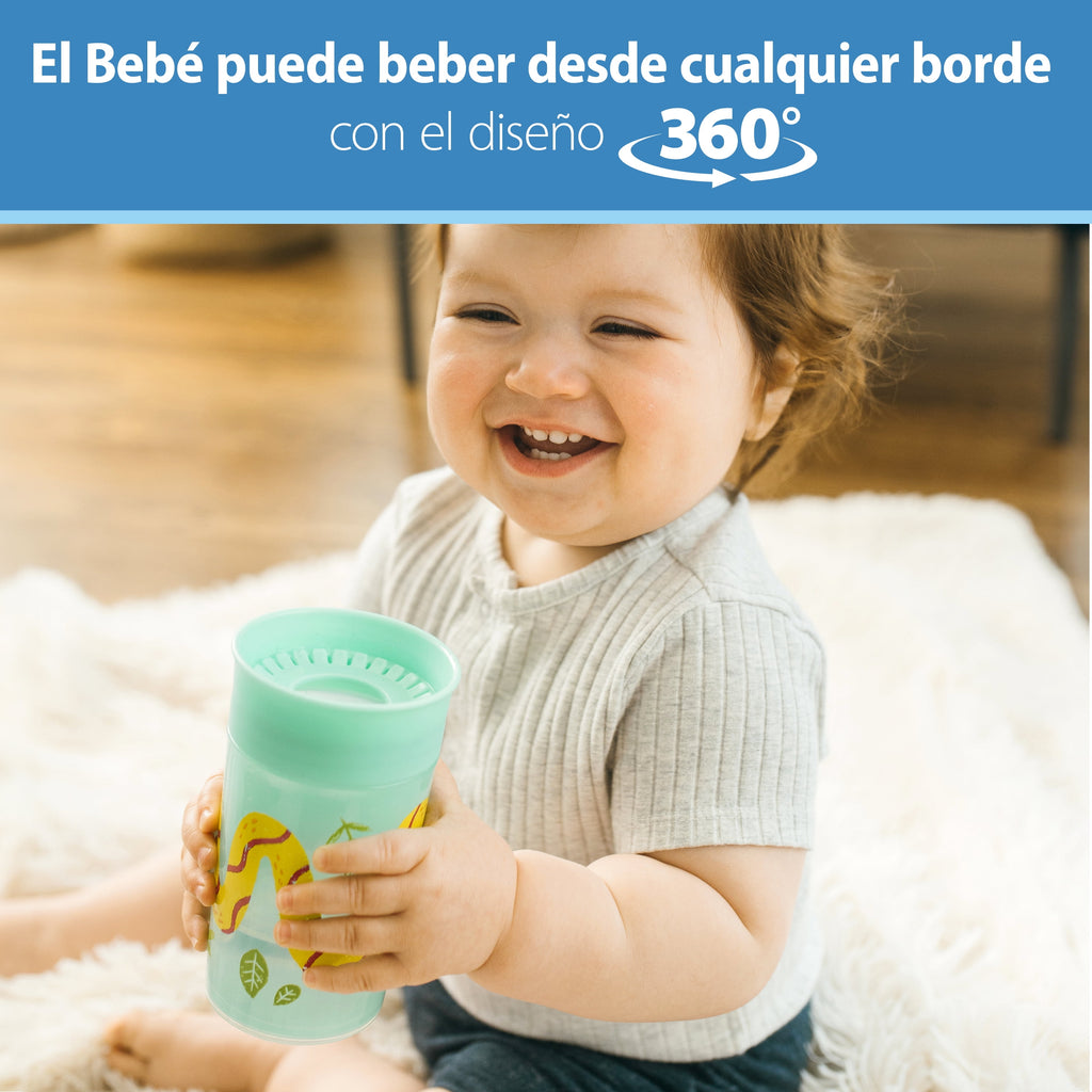 Dr. Brown's Milestones Cheers360 Training Sippy Cup - Green Animals - 10oz