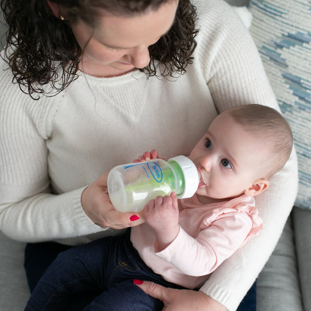 Dr. Brown's Natural Flow Level 2, Wide-Neck Baby Bottle Nipple, Medium Flow, 3m+, 100% Silicone, 6 Pack