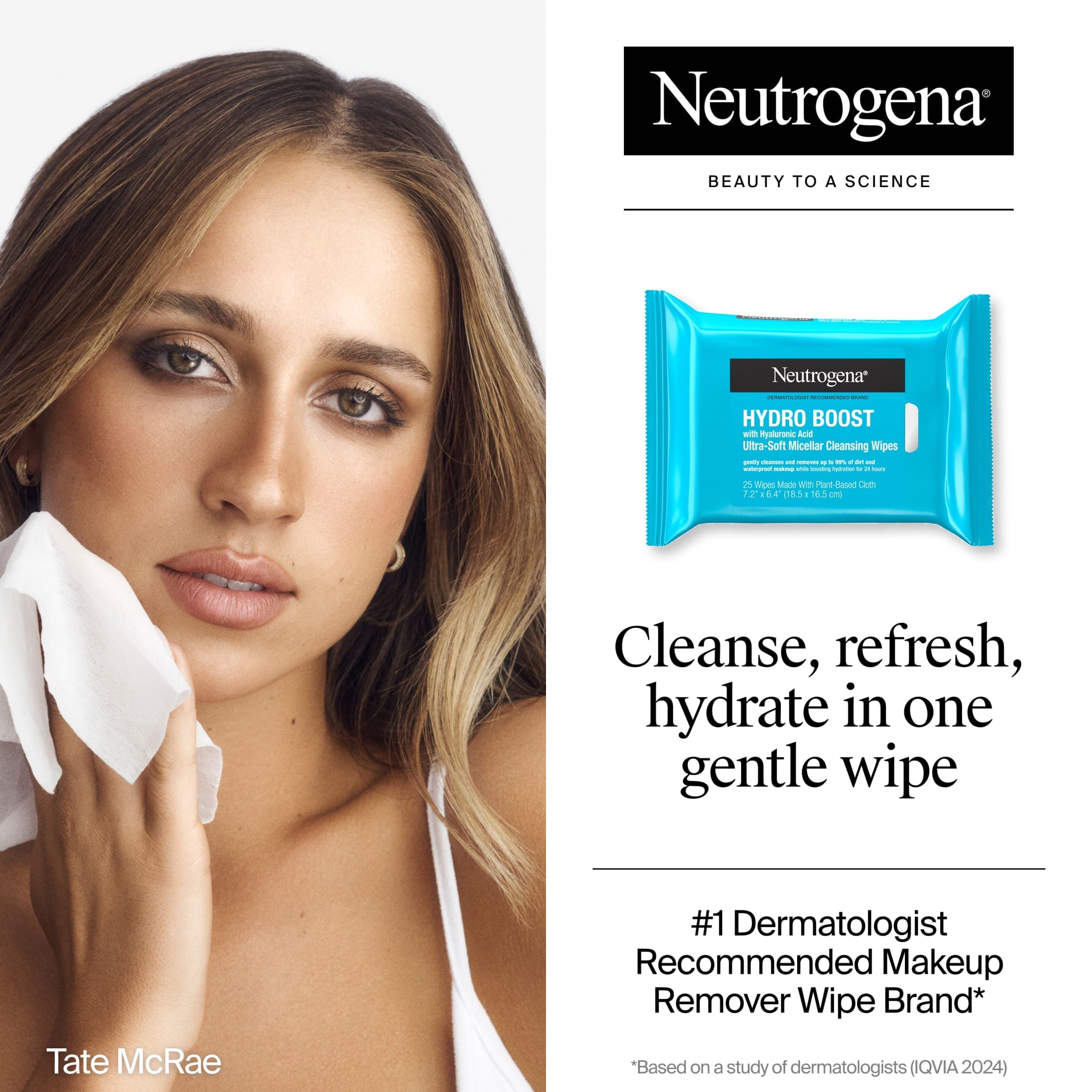 (3 pack) Neutrogena Hydro Boost Makeup Remover Wipes & Face Cleansing Towelettes, 25 Count