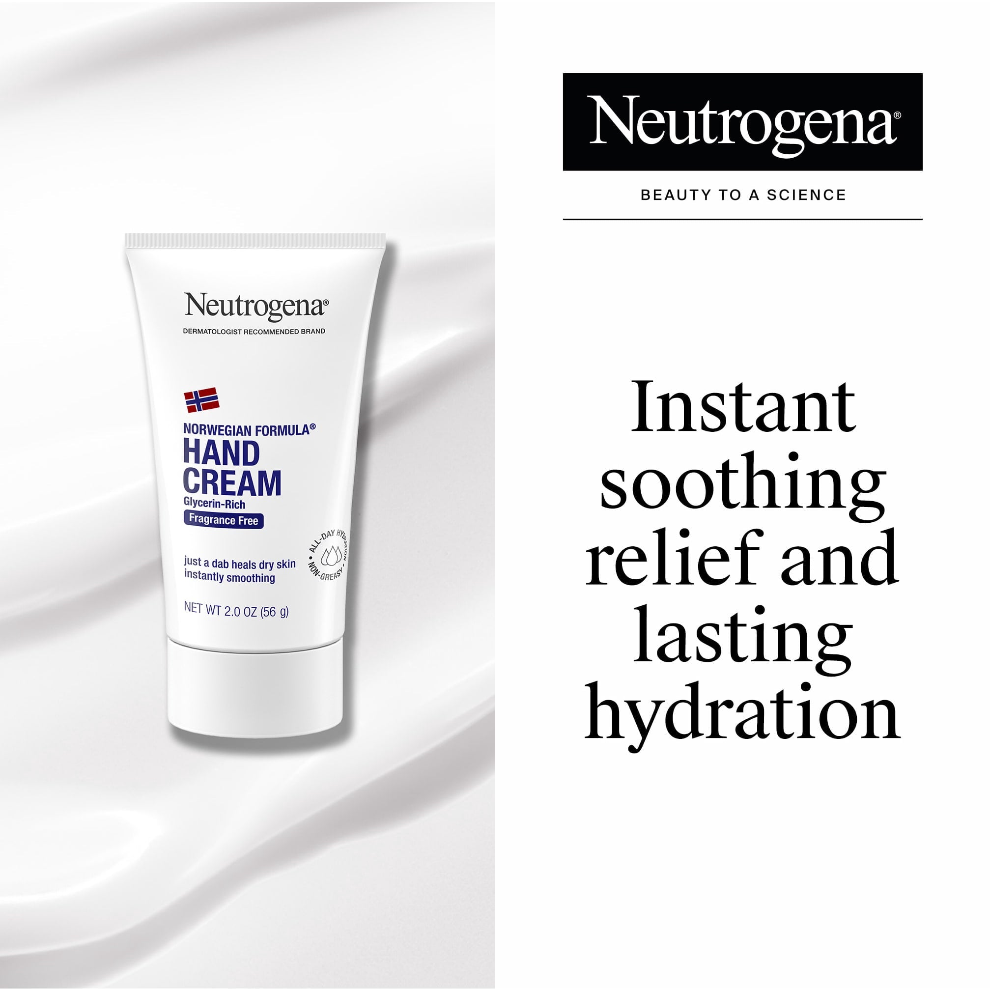(2 pack) Neutrogena Norwegian Formula Hand Cream, Fragrance-Free Cream for Dry Hands & Body, 2 oz