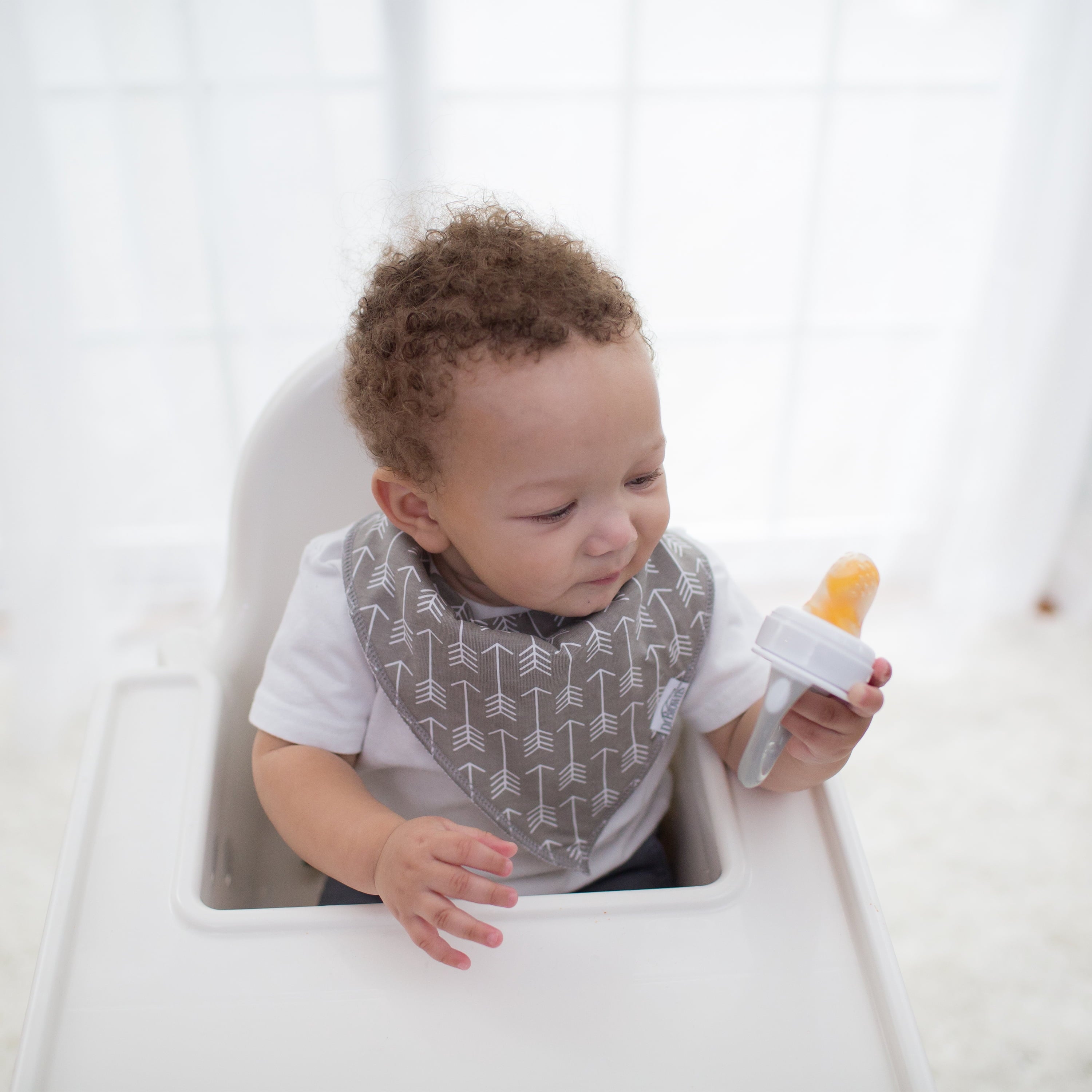Dr. Brown's Designed to Nourish, Fresh Firsts Silicone Feeder for Soft Foods, Gray, BPA Free, 1 Pack