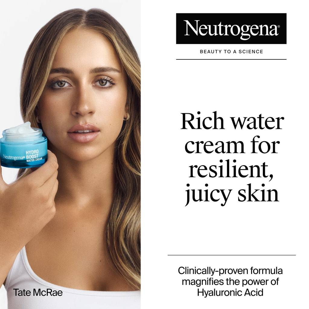 Neutrogena Hydro Boost Hyaluronic Acid Water Cream, Face Moisturizer, 0.5 fl oz