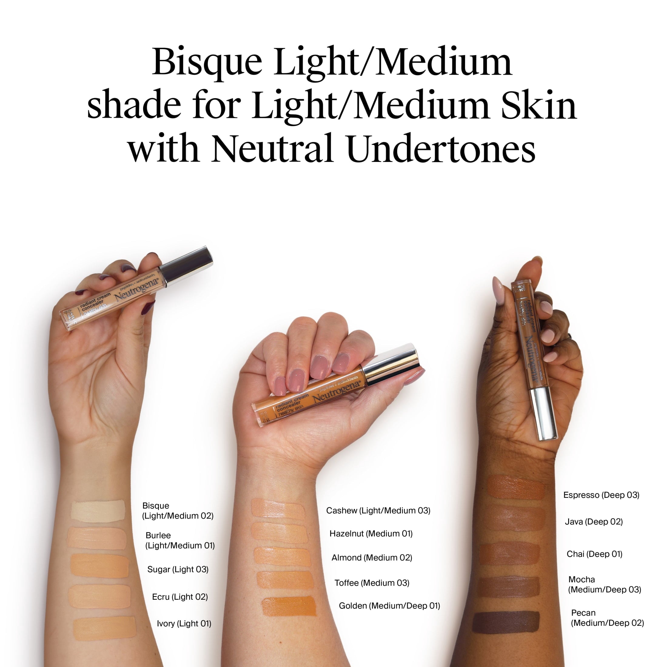Neutrogena Healthy Skin Concealer, Pecan Medium/Deep 02, 0.24 fl. oz
