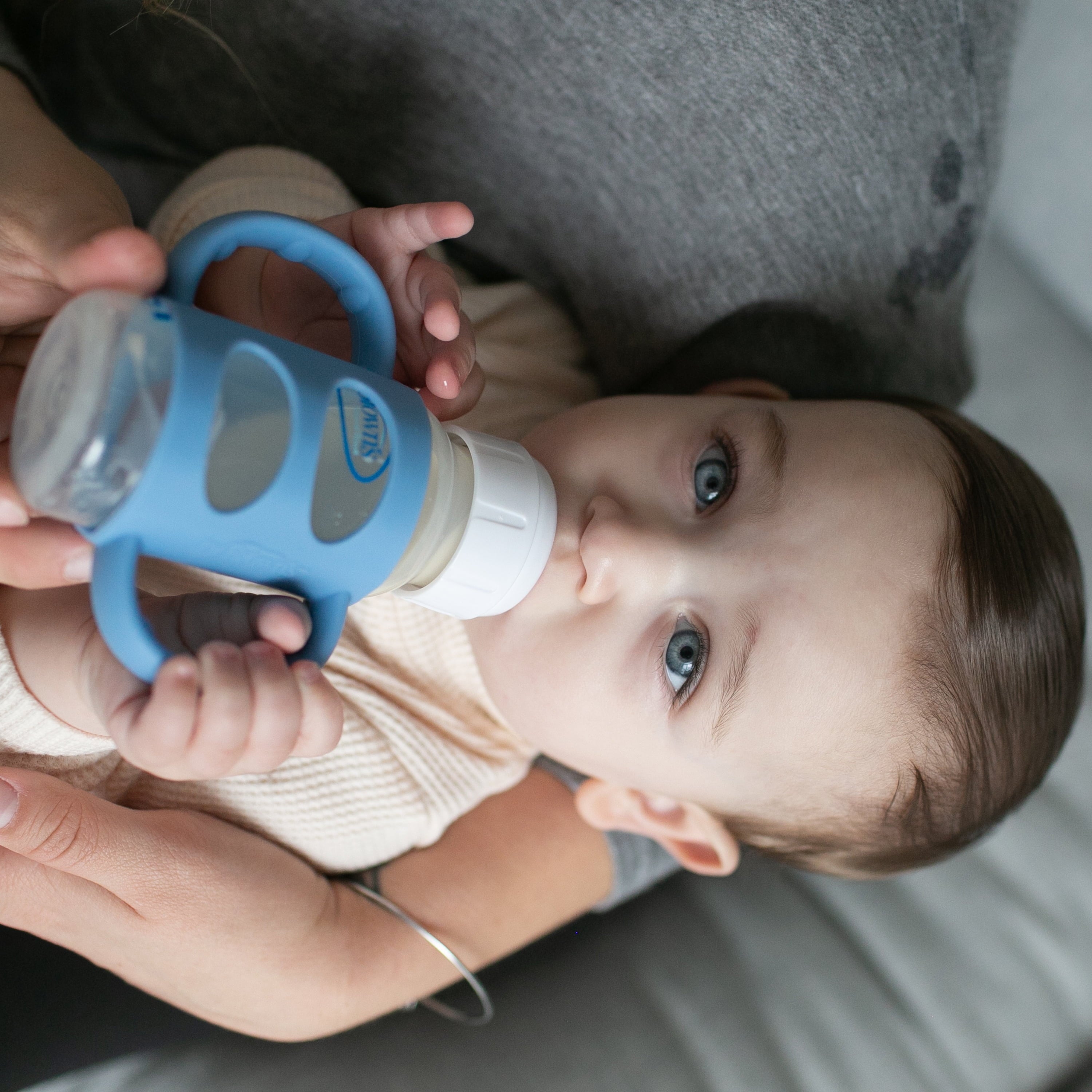 Dr. Brown's Narrow Baby Bottle Handles, 100% Silicone, Blue, 1-Pack