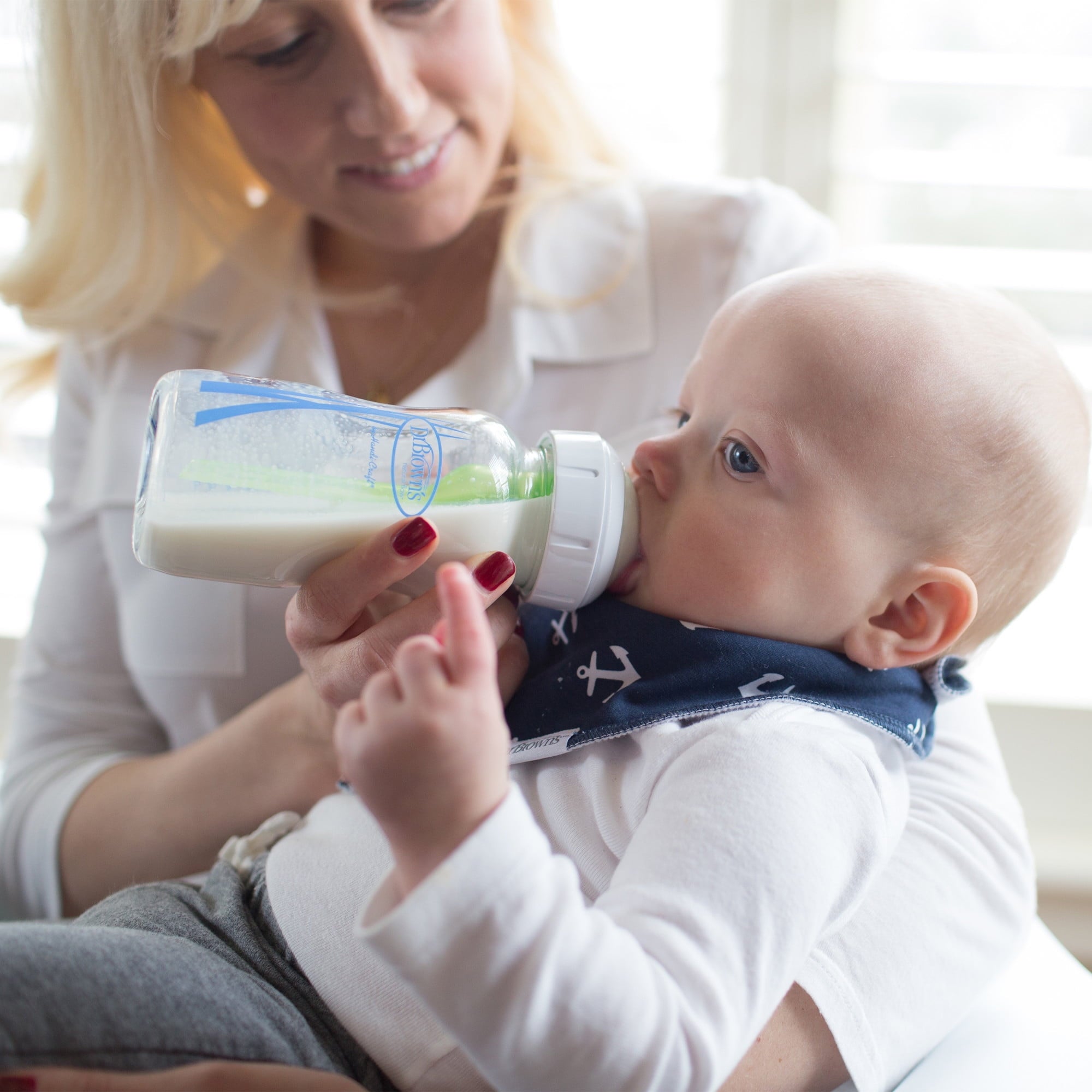Dr. Brown's Natural Flow Y-Cut, Wide-Neck Baby Bottle Nipple, Fast Flow, 9m+, 100% Silicone, 6 Pack