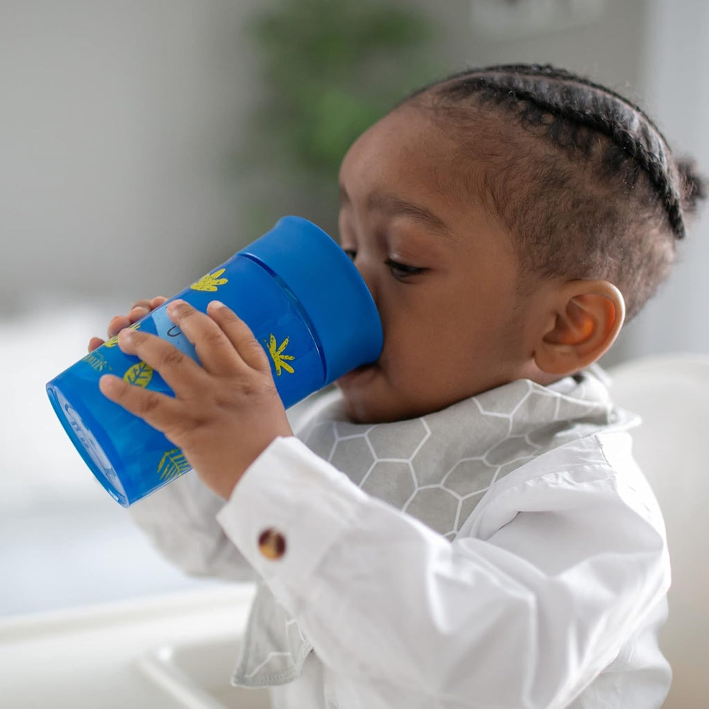 Dr. Brown's Milestones Cheers360 Training Sippy Cups for Babies and Toddlers - Blue Animals - 10oz - 9m+