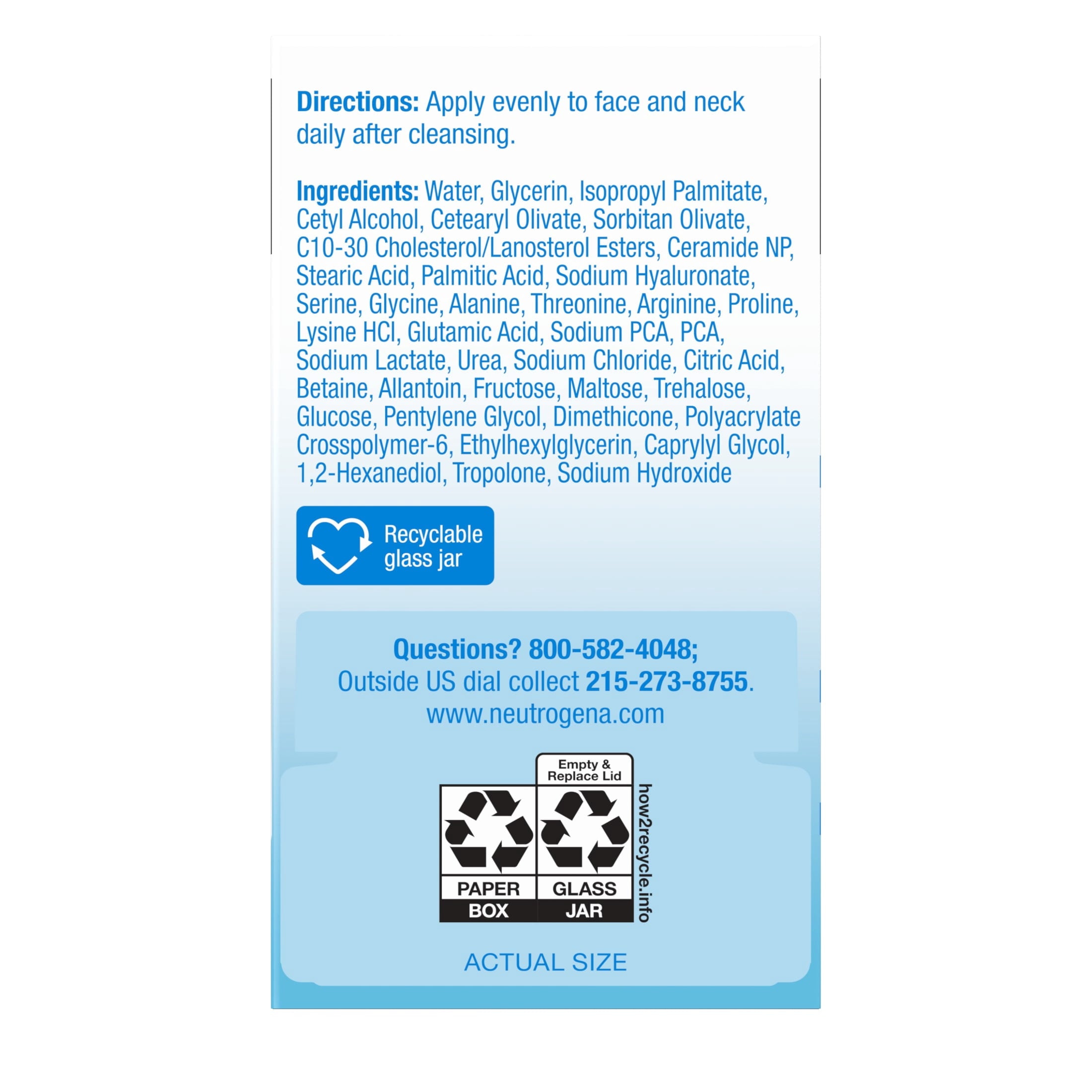 Neutrogena Hydro Boost Hyaluronic Acid Water Cream, Face Moisturizer, 0.5 fl oz