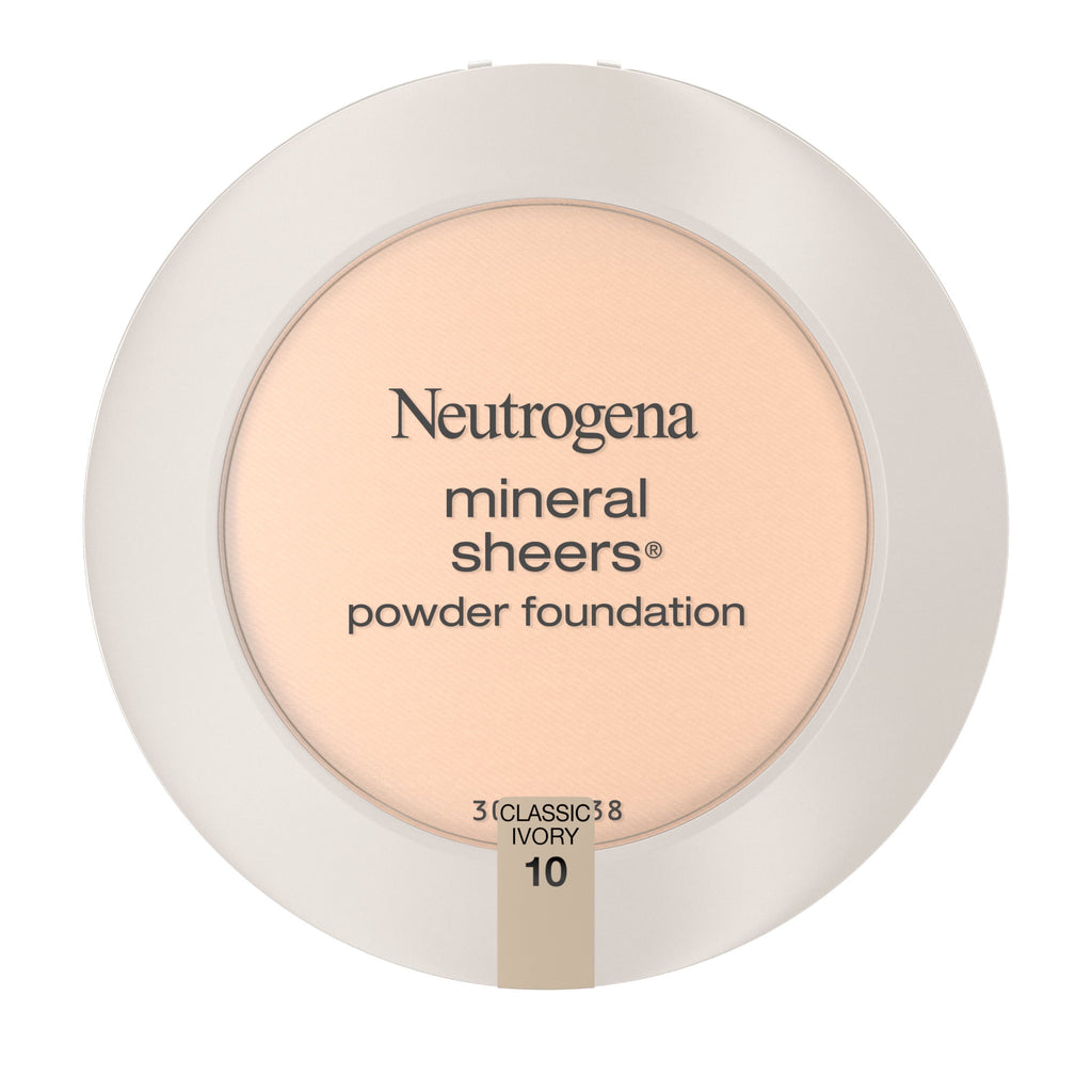 (2 pack) Neutrogena Mineral Sheers Powder Foundation, Classic Ivory 10,.34 oz
