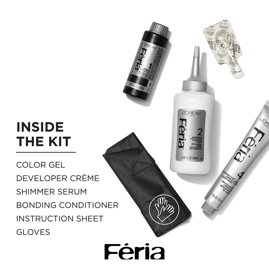 L'Oreal Paris Feria Permanent Hair Color, M62 Cool Rich Red, 1 kit