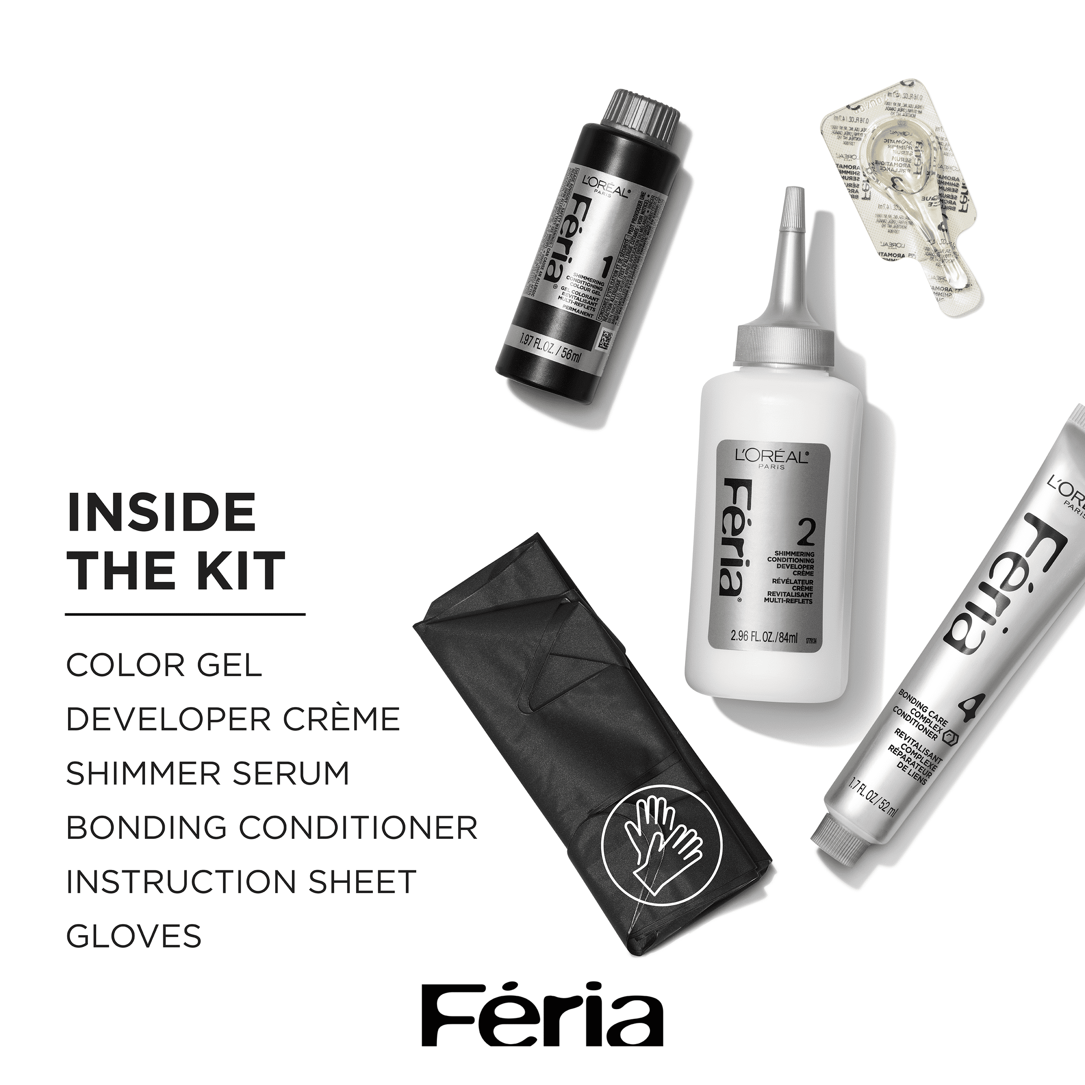 L'Oreal Paris Feria Permanent Hair Color, M62 Cool Rich Red, 1 kit