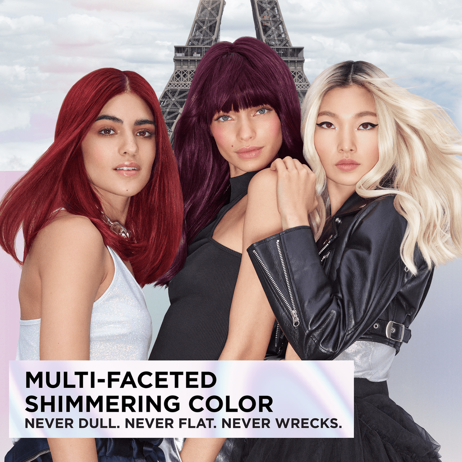 L'Oreal Paris Feria Permanent Hair Color, M62 Cool Rich Red, 1 kit