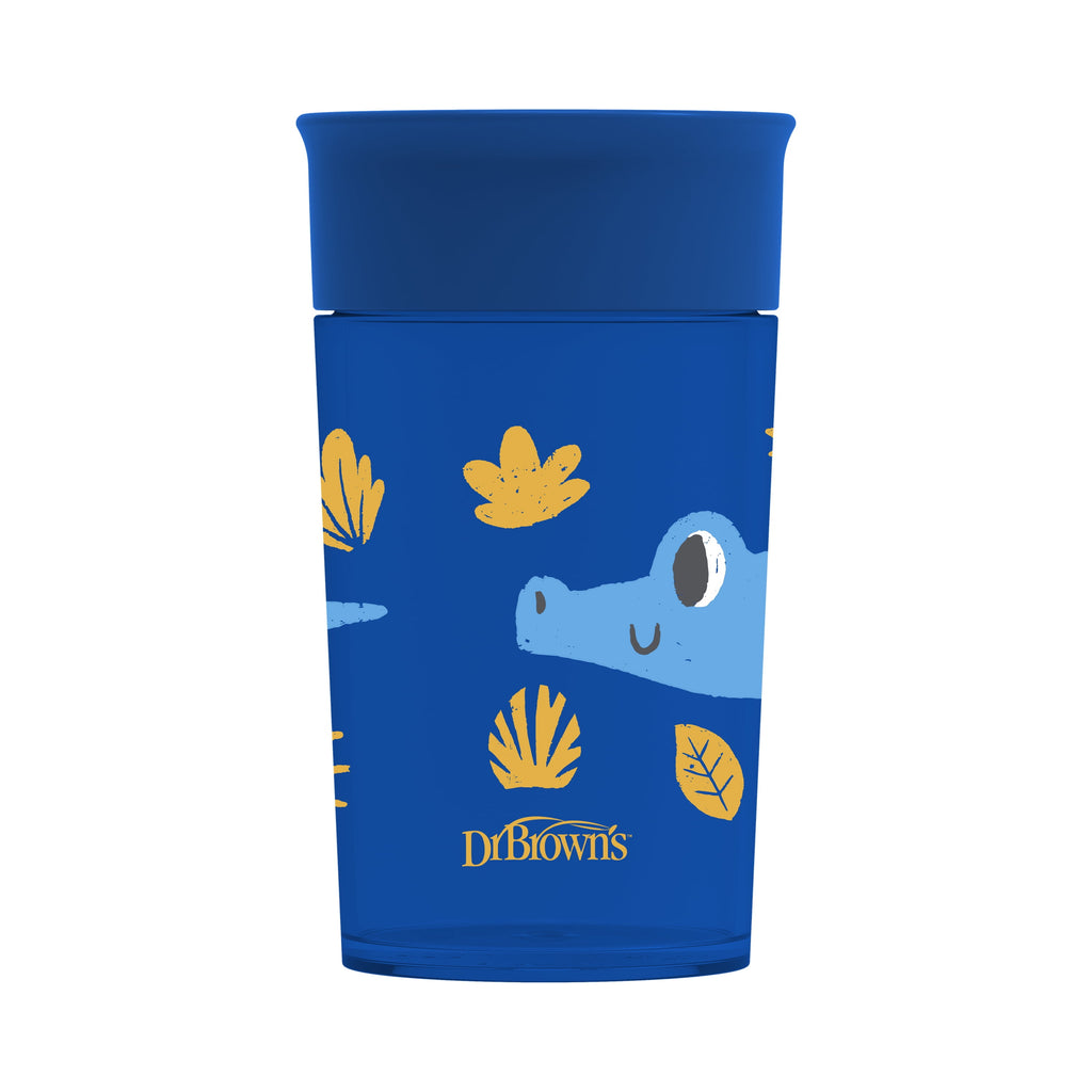 Dr. Brown's Milestones Cheers360 Training Sippy Cups for Babies and Toddlers - Blue Animals - 10oz - 9m+