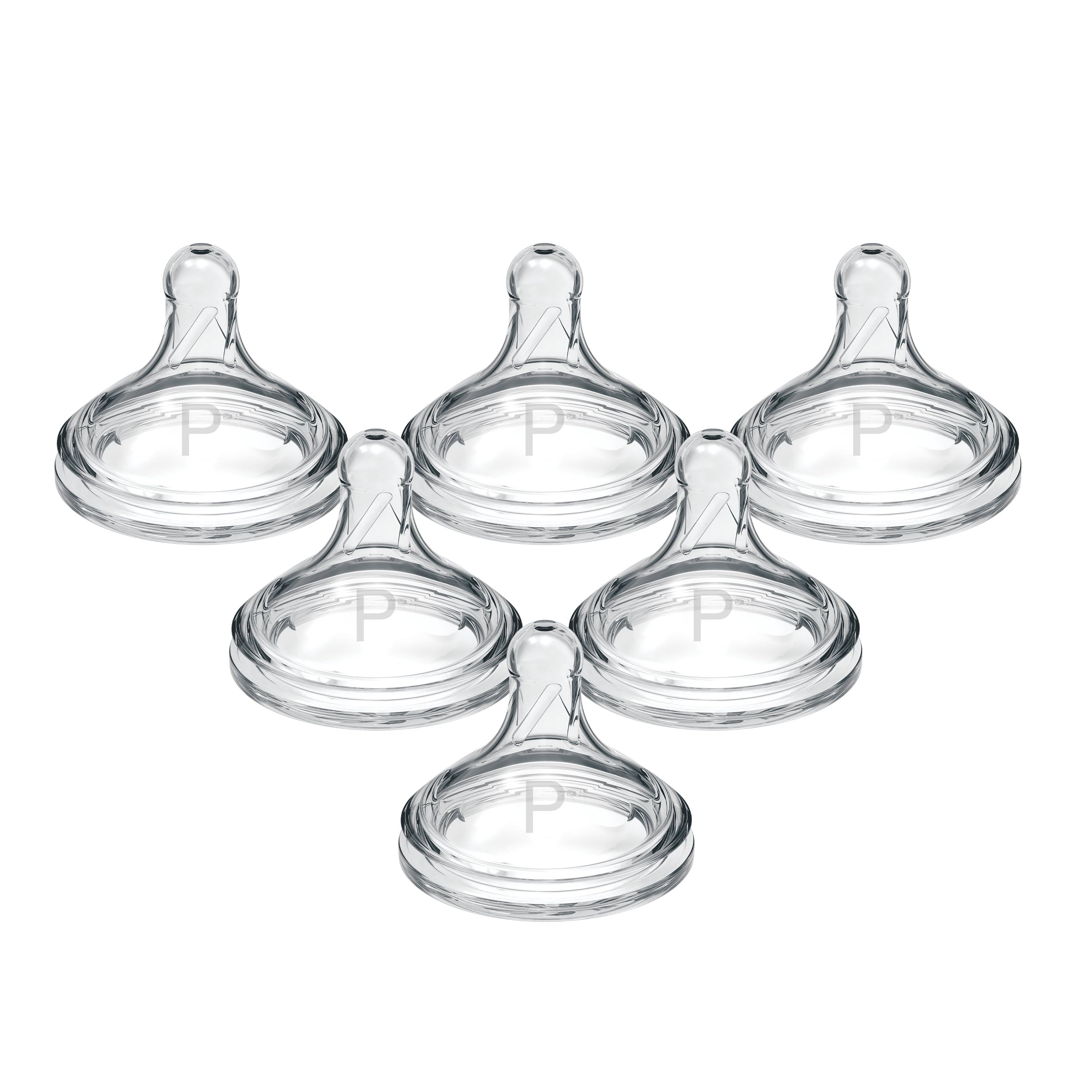 Dr. Brown's Options+ Wide-Neck Baby Bottle Nipple - Preemie, Slowest Flow - 6-Pack - 0m+