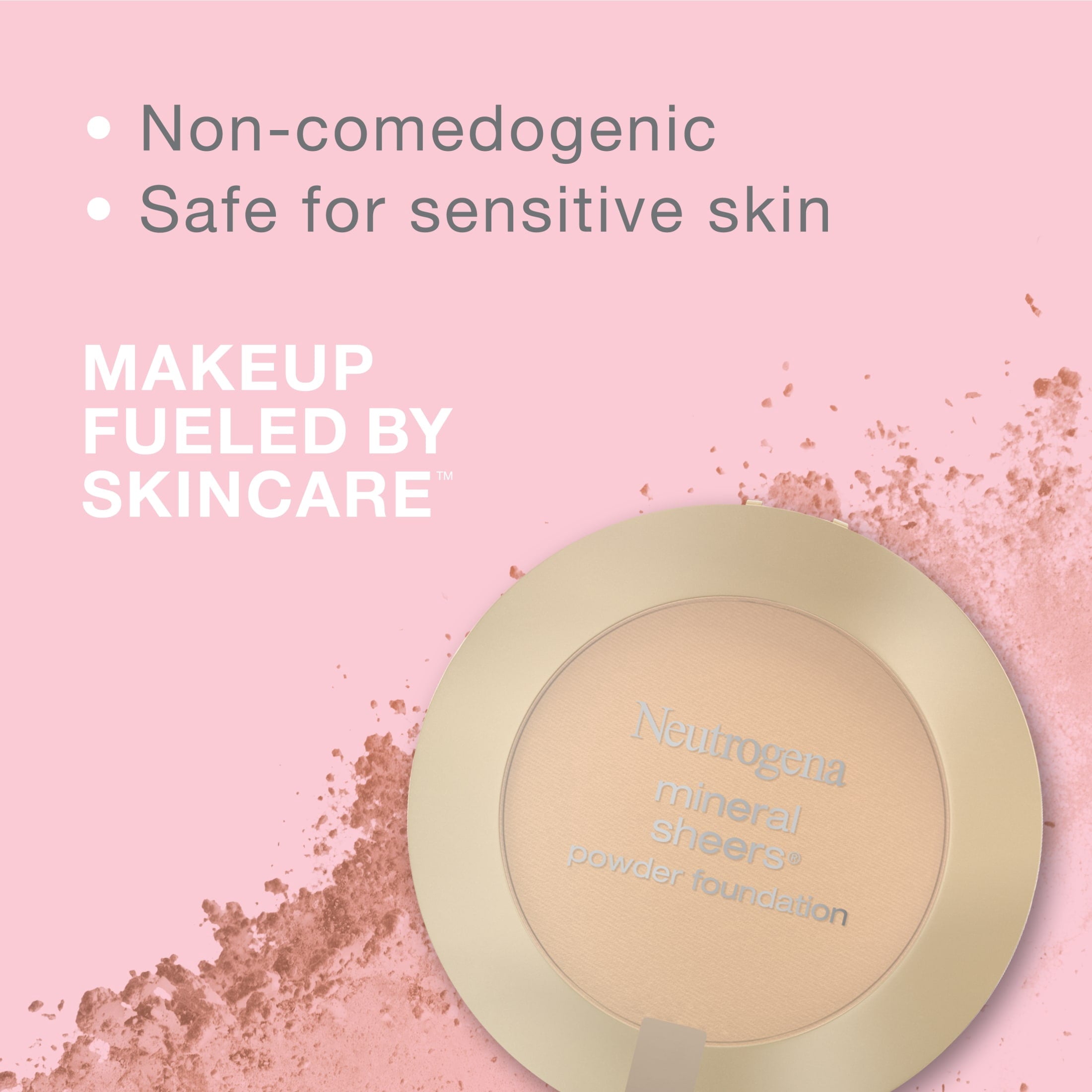 Neutrogena Mineral Sheers Oil-Free Powder Foundation, Tan 80,.34 oz