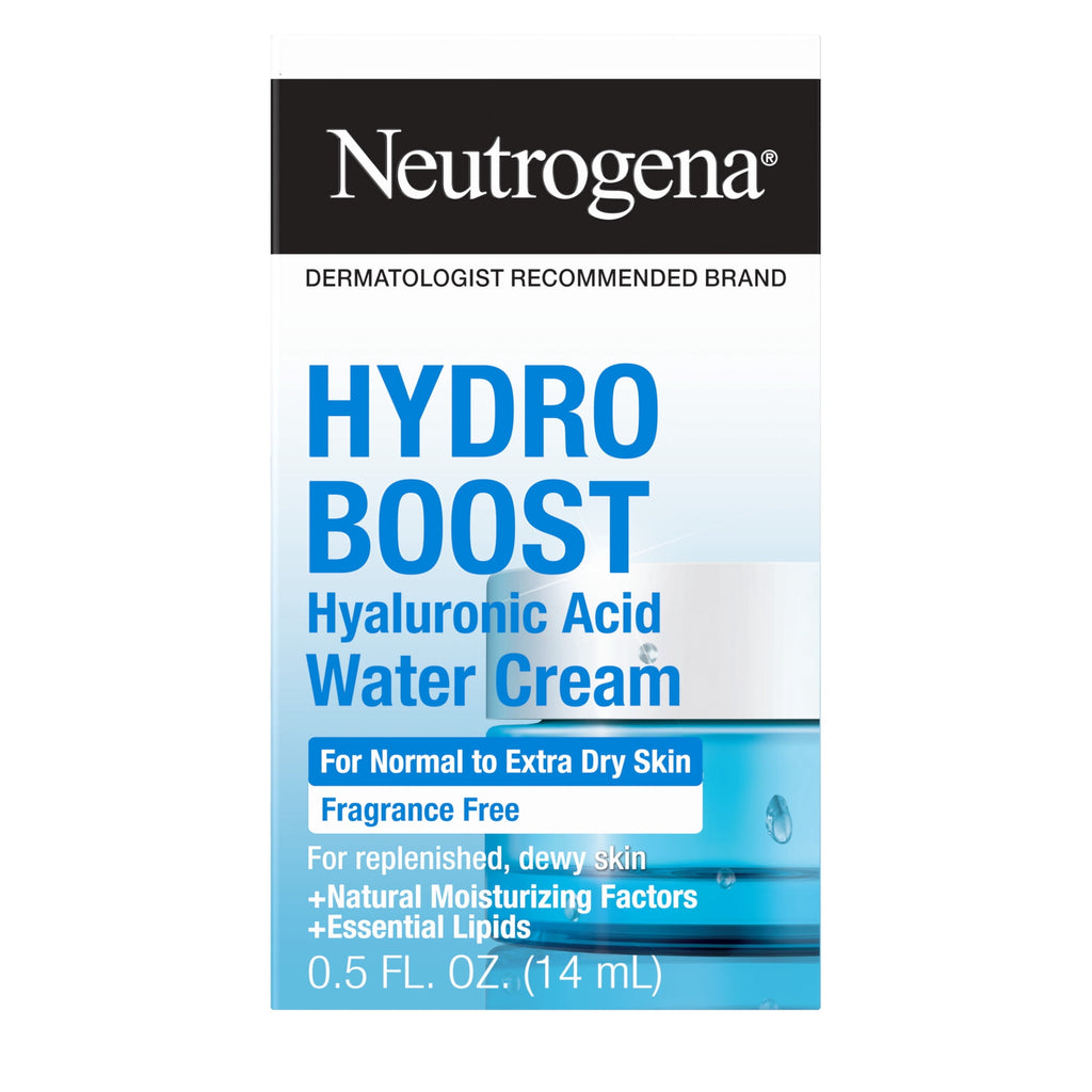 (2 pack) Neutrogena Hydro Boost Hyaluronic Acid Water Cream, Face Moisturizer, 0.5 fl oz