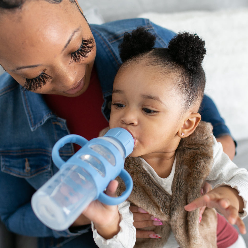 Dr. Brown's Narrow Baby Bottle Handles, 100% Silicone, Blue, 1-Pack