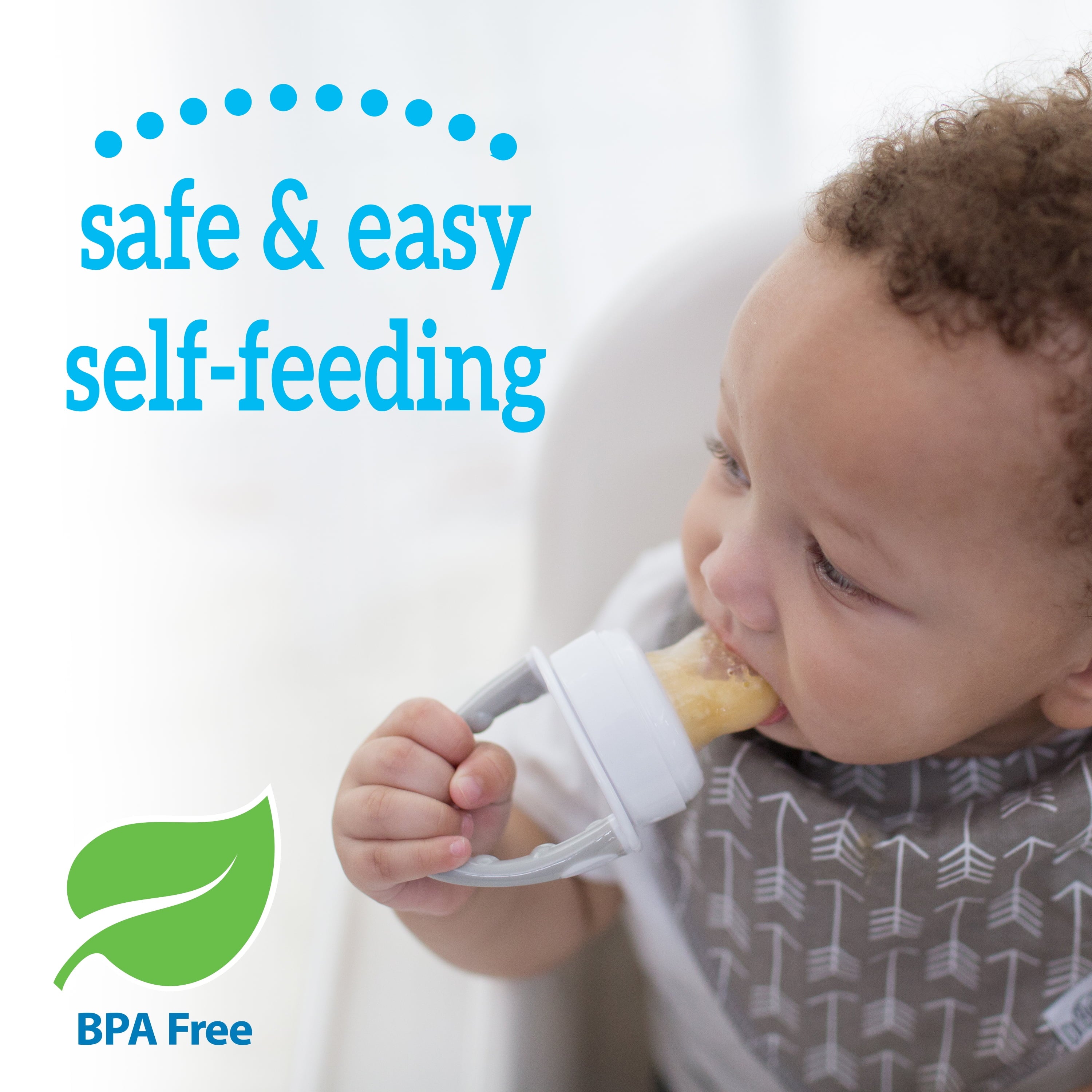 Dr. Brown's Designed to Nourish, Fresh Firsts Silicone Feeder for Soft Foods, Gray, BPA Free, 1 Pack
