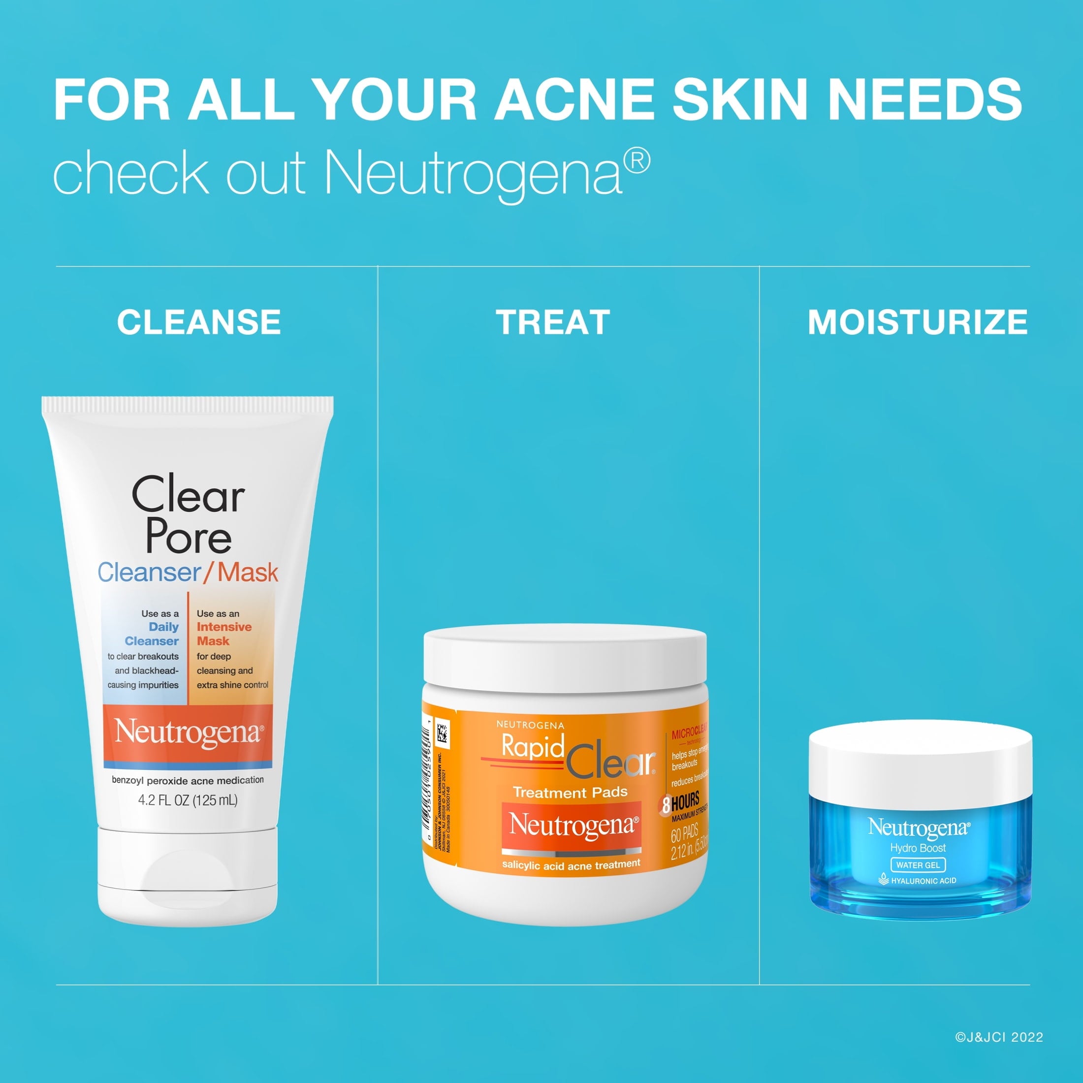 (3 pack) Neutrogena Clear Pore 3.5% Benzoyl Peroxide Face Wash & Acne Treatment Mask, 4.2 fl oz