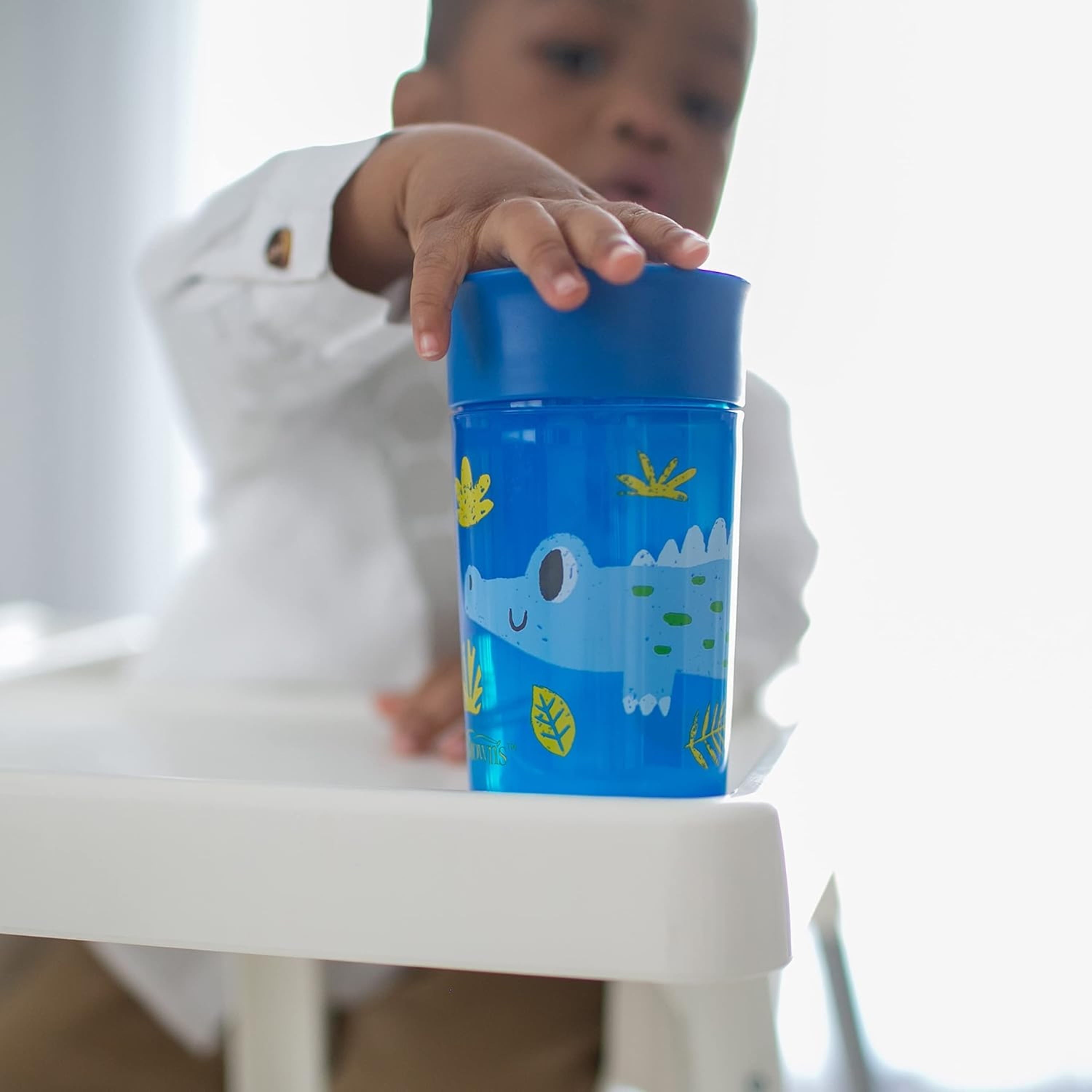 Dr. Brown's Milestones Cheers360 Training Sippy Cups for Babies and Toddlers - Blue Animals - 10oz - 9m+